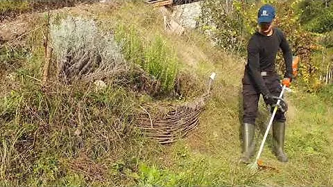 Triming with HUSQVARNA 520iLX in Forest Garden