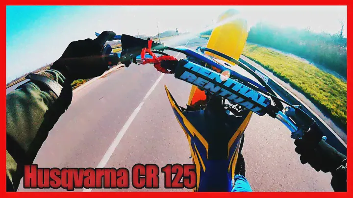 Обзор и тест-драйв HUSQVARNA 125 CR/review and wheelie/Вилли на кроссовом мотоцикле