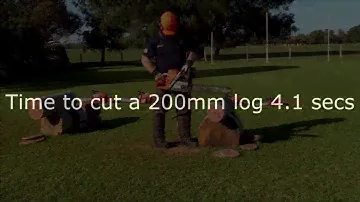 Husqvarna  576XP Chainsaw Speed Test 200mm