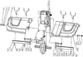 HUSQVARNA Кронштейн культиватора Husqvarna TF 338 (03-2015 г.в.) (рис.7)