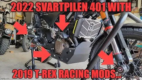 Husqvarna Svartpilen Part 18 (t-rex racing skid plate, axle/exhaust/frame sliders)