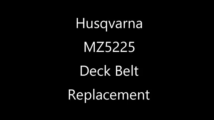 Husqvarna MZ5225 mowing deck belt Replacement