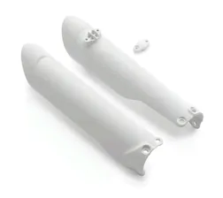 Защита перьев вилки белая KTM 50SX 12-18; 65SX 02-18 / Husqvarna TC50/65 17-18
