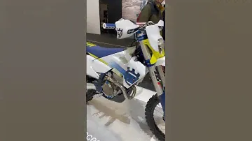 2024 Husqvarna FE 350 Enduro bike on Display at EICMA 2023. #endurobike #husqvarna #enduro #eicma