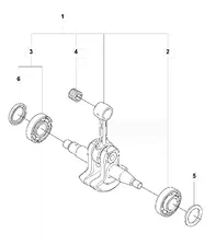 Коленвал в сборе HUSQVARNA 5755452-14 для Husqvarna 555