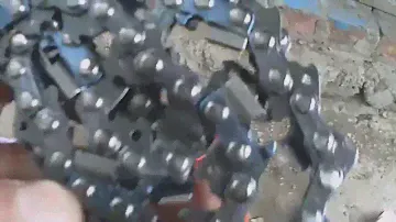 замена цепи на бензопиле  Husqvarna 142