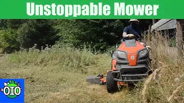 Do I Need 4-Wheel Drive? Husqvarna 2WD Garden Tractor Surprises, Mowing Tall Weeds on Steep Hills